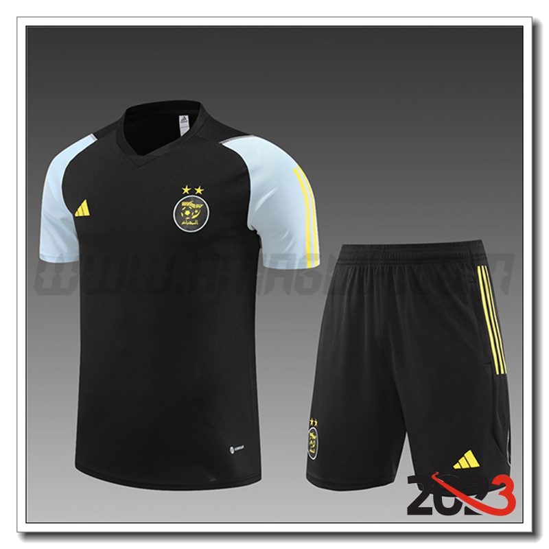 Kit Maglia Allenamento Algeria Bambino + Pantaloncini Nero 2023 2024