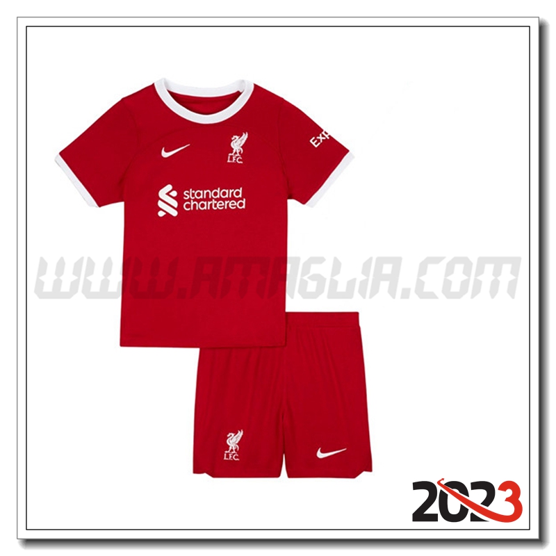 Kit Maglia FC Liverpool Bambino Prima 2023 2024