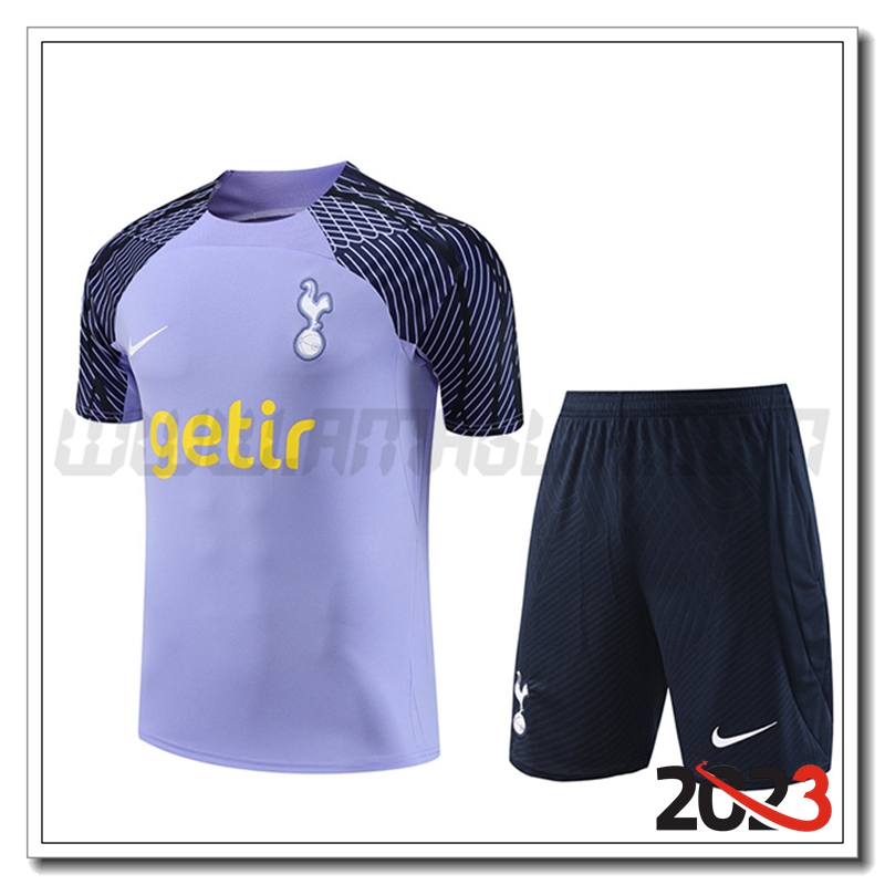 Kit Maglia Allenamento Tottenham Hotspurs + Pantaloncini viola 2023 2024
