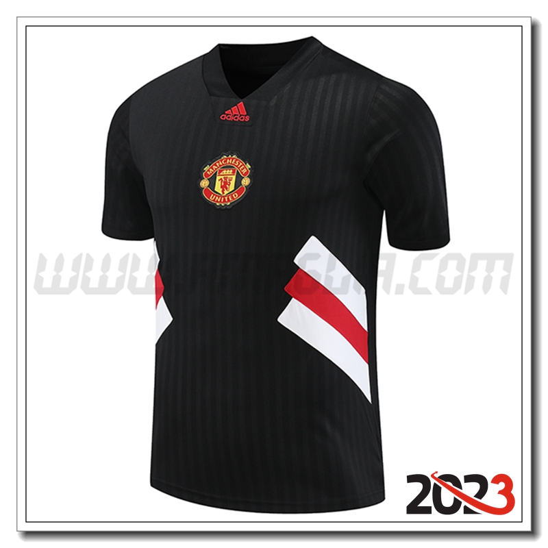 Maglia Allenamento Manchester United Nero 2023 2024 -02