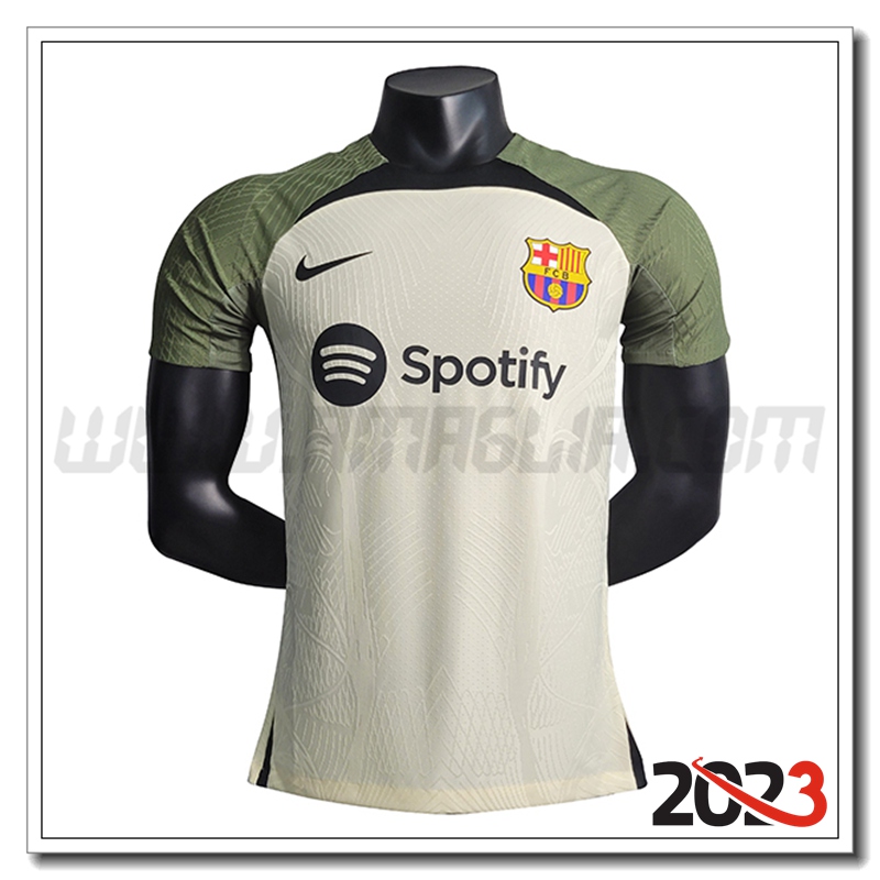Maglia Allenamento FC Barcellona Bianco/Verde 2023 2024