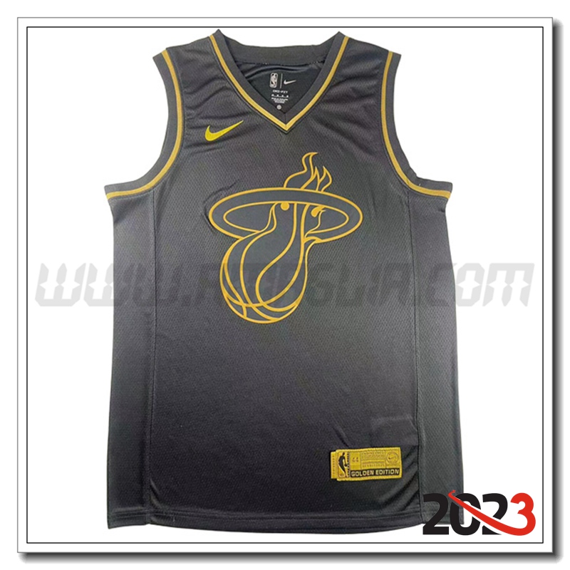 Maglia Miami Heat (WADE #3) 2023/24 Nero