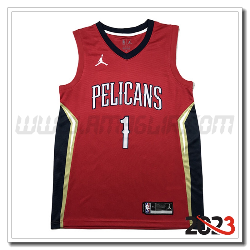 Maglia New Orleans Pelicans (WILLIAMSON #1) 2023/24 Rosso