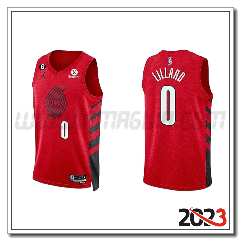Maglia Portland Trail Blazers (LILLAED #0) 2023/24 Rosso