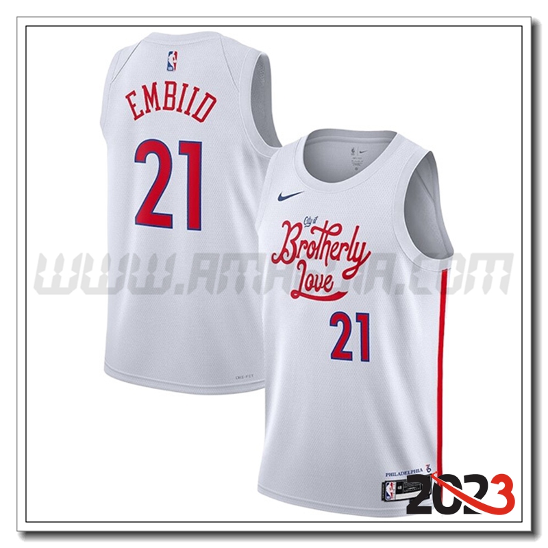 Maglia Philadelphia 76ers (EMBIID #21) 2023/24 Bianco