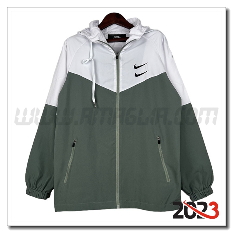 Giacca A Vento Nike Verde/Bianco 2023 2024