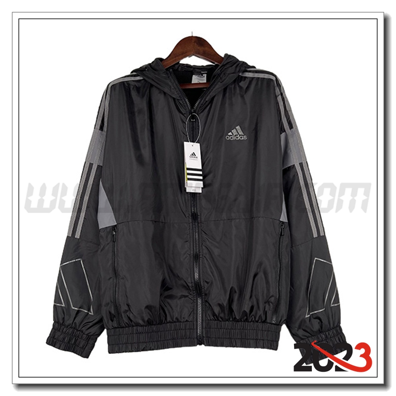 Giacca A Vento Adidas Nero 2023 2024 -03