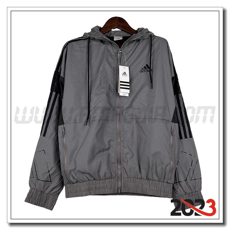 Giacca A Vento Adidas Grigio 2023 2024