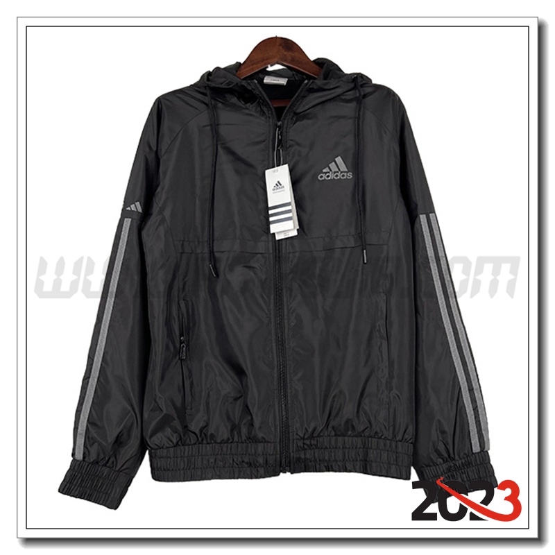 Giacca A Vento Adidas Nero 2023 2024 -02