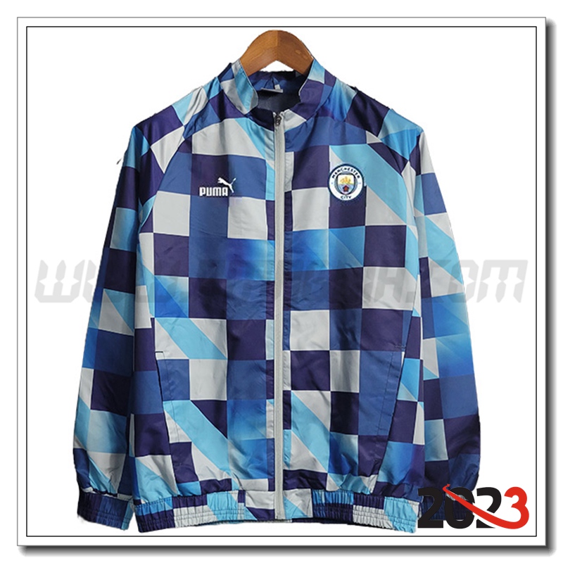 Giacca A Vento Manchester City Blu/Bianco 2023 2024