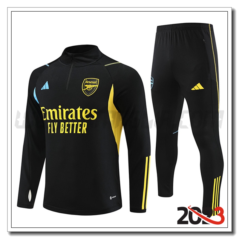 Tuta Allenamento Arsenal Nero 2023 2024 -03
