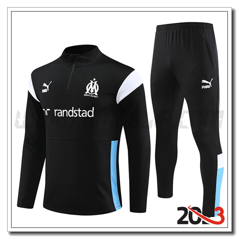 Tuta Allenamento Marsiglia Nero 2023 2024