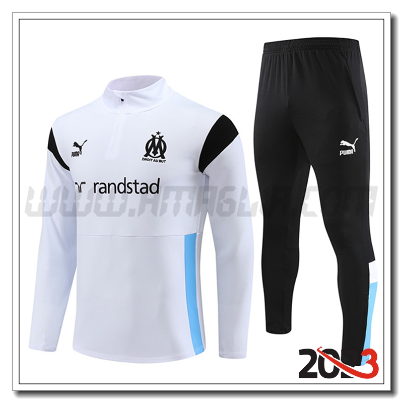 Tuta Allenamento Marsiglia Bianco 2023 2024