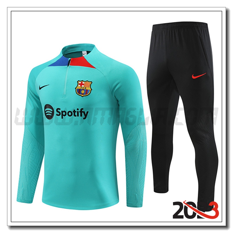 Tuta Allenamento FC Barcellona Verde 2023 2024 -03