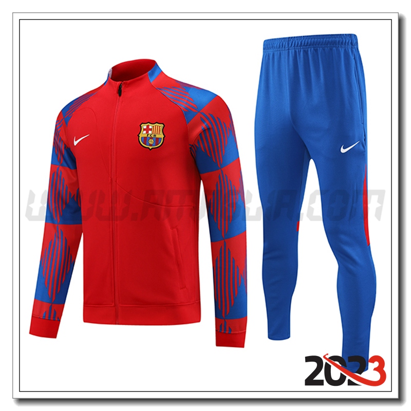 Tuta Allenamento Giacca FC Barcellona Rosso 2023 2024