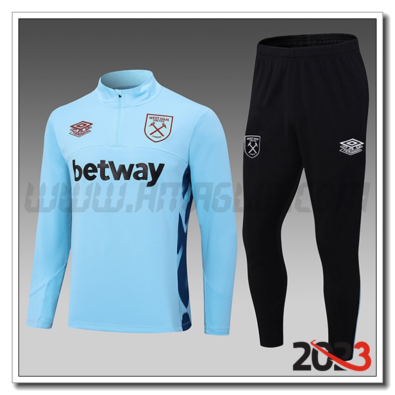Tuta Allenamento West Ham Bambino Azzurro 2023 2024