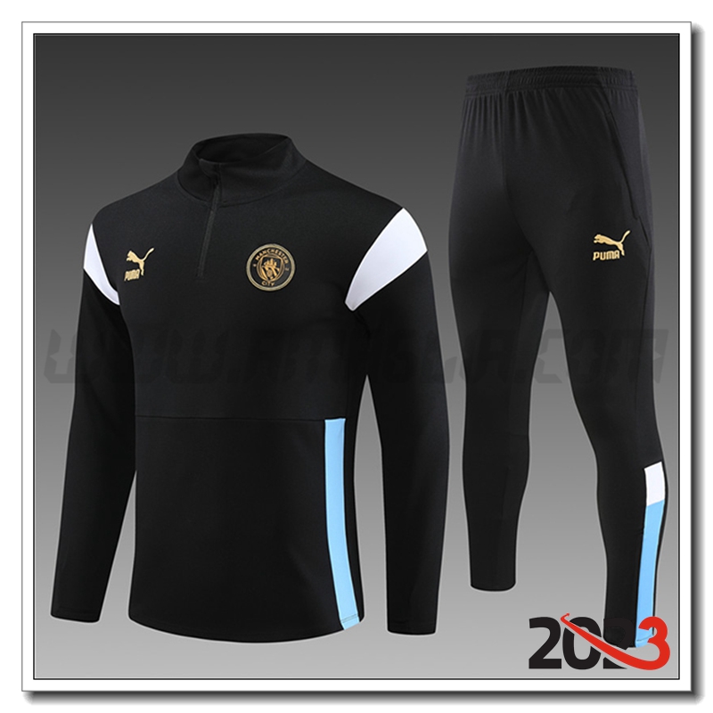 Tuta Allenamento Manchester City Bambino Nero 2023 2024