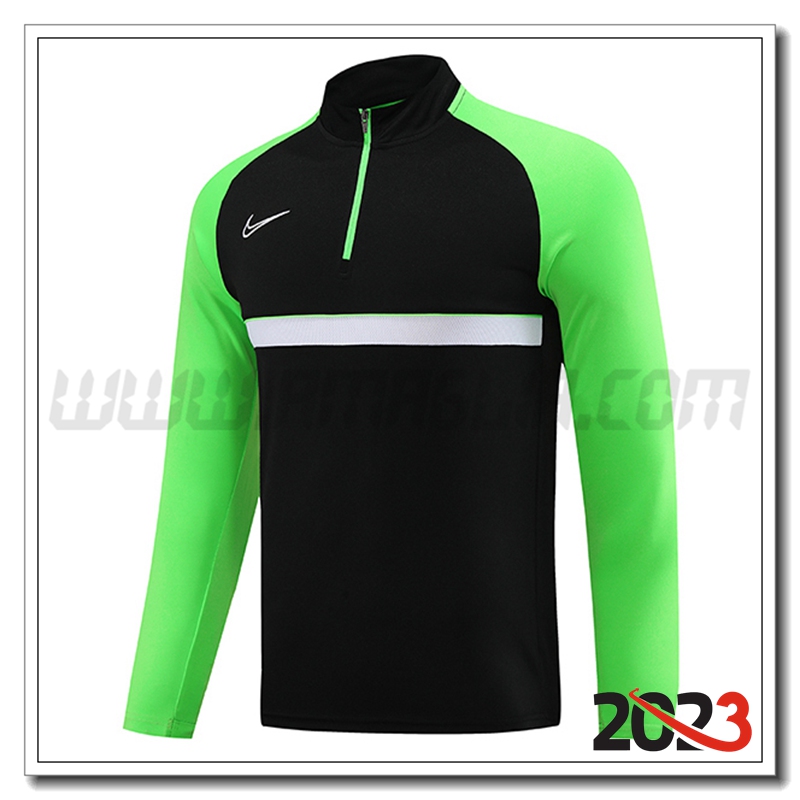 Felpa Allenamento Nike Nero/Verde 2023 2024