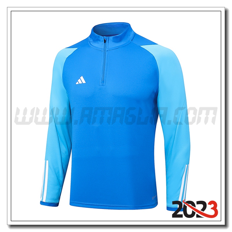 Felpa Allenamento Adidas Blu 2023 2024