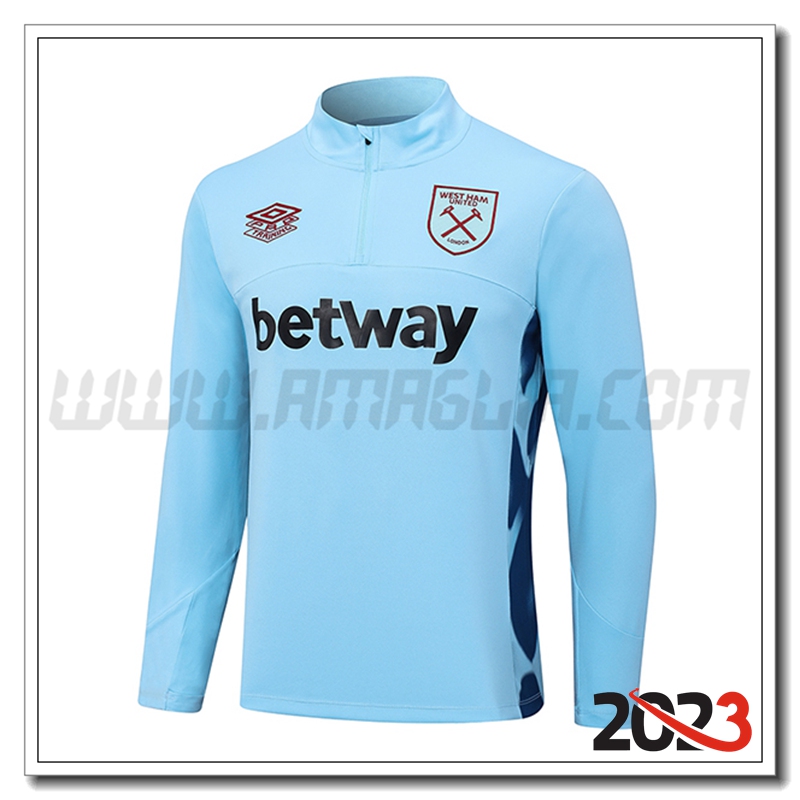 Felpa Allenamento West Ham Azzurro 2023 2024
