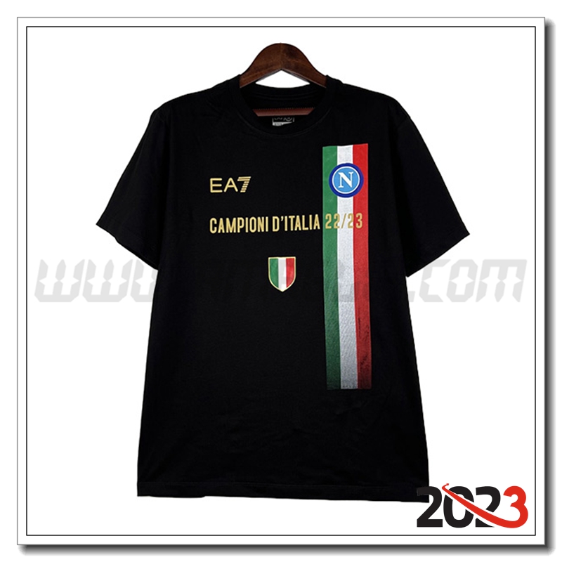 Magliette SS Napoli Italian Champions 2022/2023 Nero