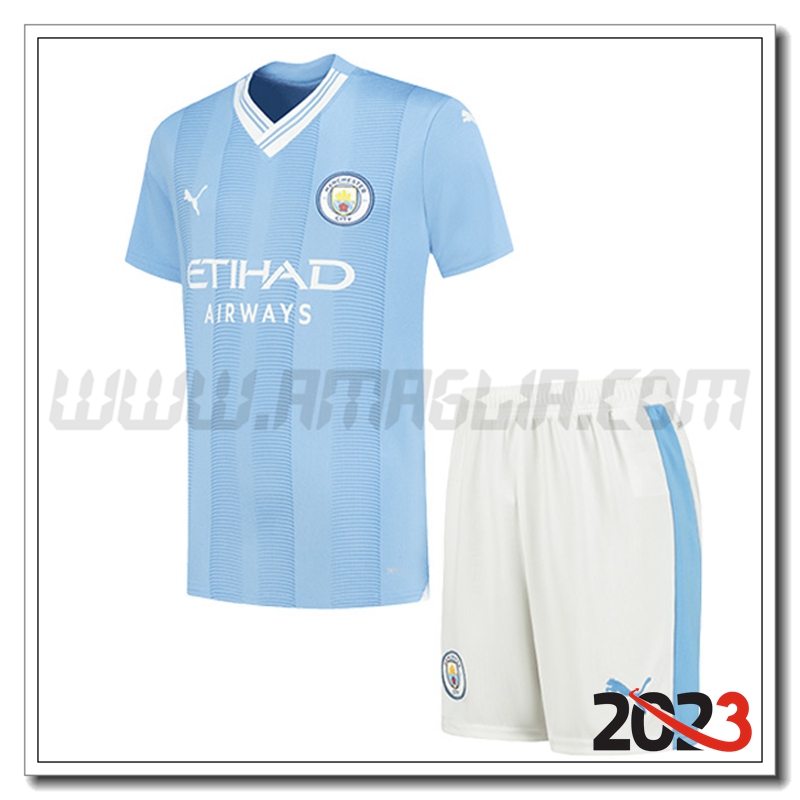 Kit Maglia Manchester City Bambino Prima 2023 2024