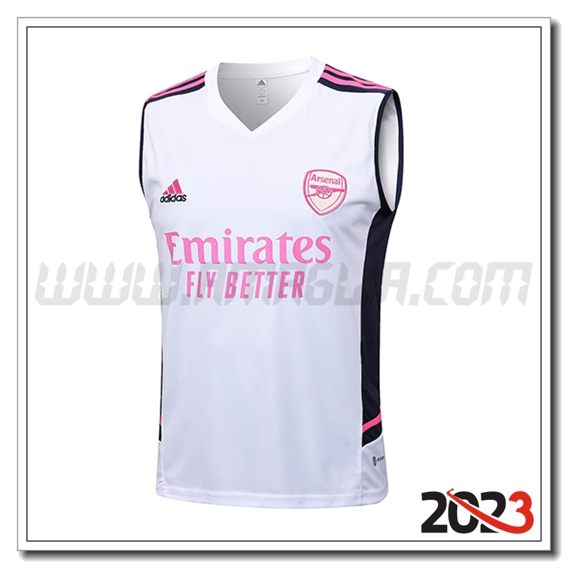 Canotta Allenamento Arsenal Bianco 2023 2024 -02