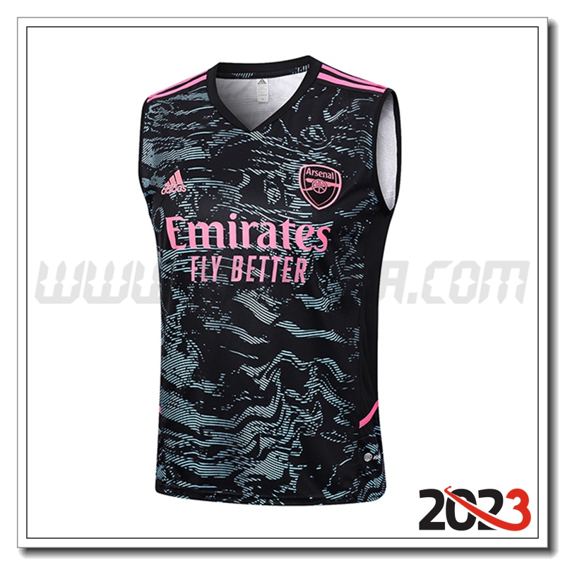 Canotta Allenamento Arsenal Nero 2023 2024 -02