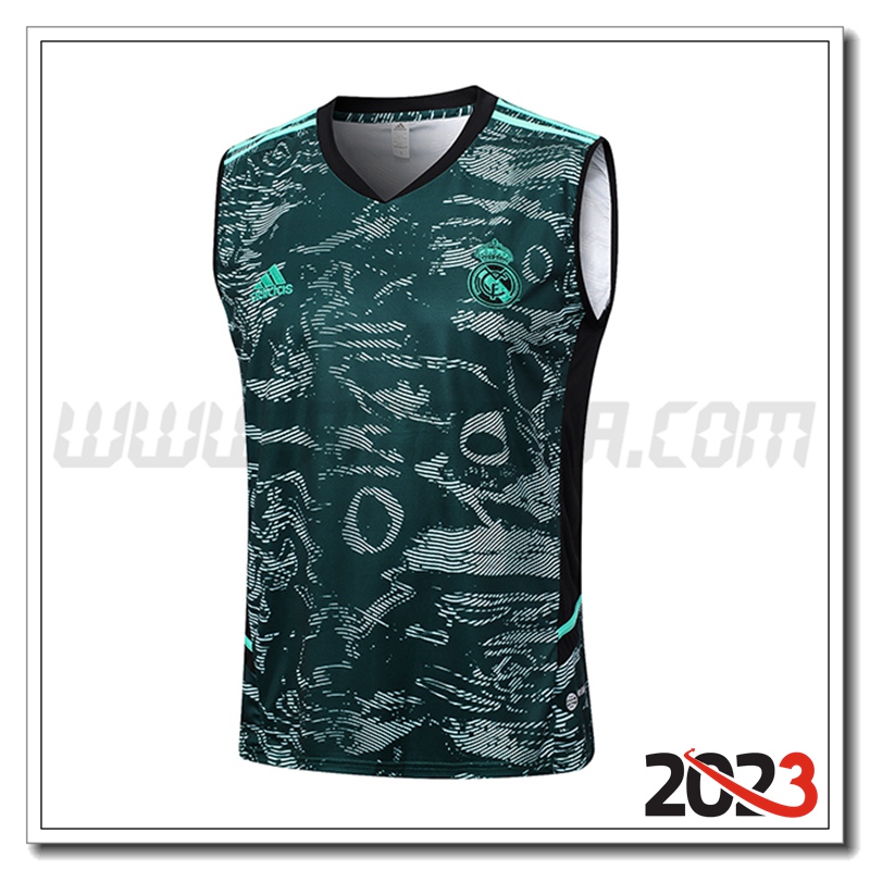 Canotta Allenamento Real Madrid Verde 2023 2024 -02