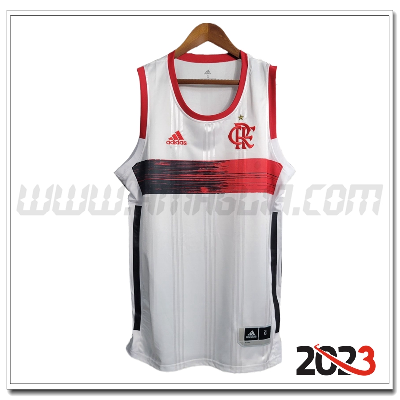 Canotta Allenamento Flamengo Bianco 2023 2024 -04