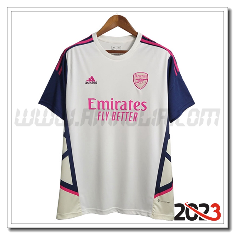 T Shirt Allenamento Arsenal Bianco 2023 2024