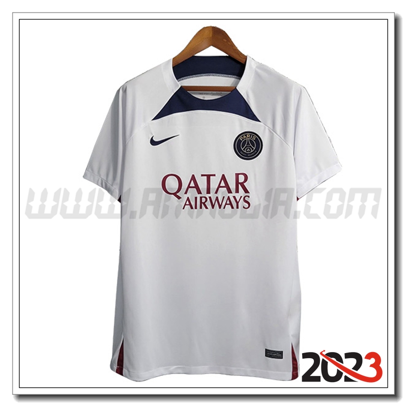 T Shirt Allenamento PSG Bianco 2023 2024 -02