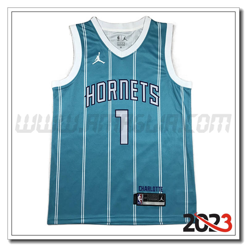 Maglia Charlotte Hornets (BALL #1) 2023/24 Azzurro