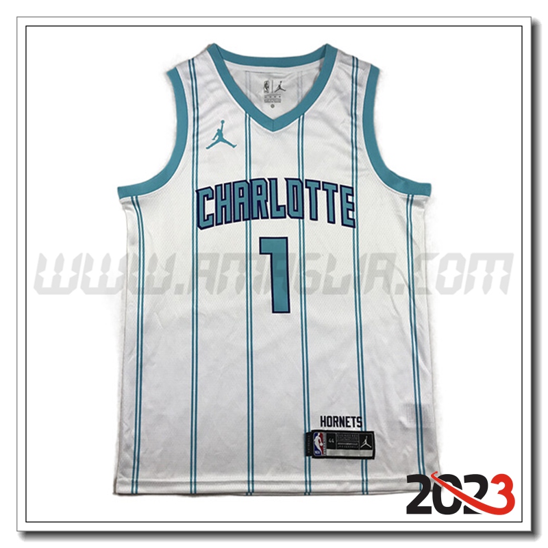 Maglia Charlotte Hornets (BALL #1) 2023/24 Bianco