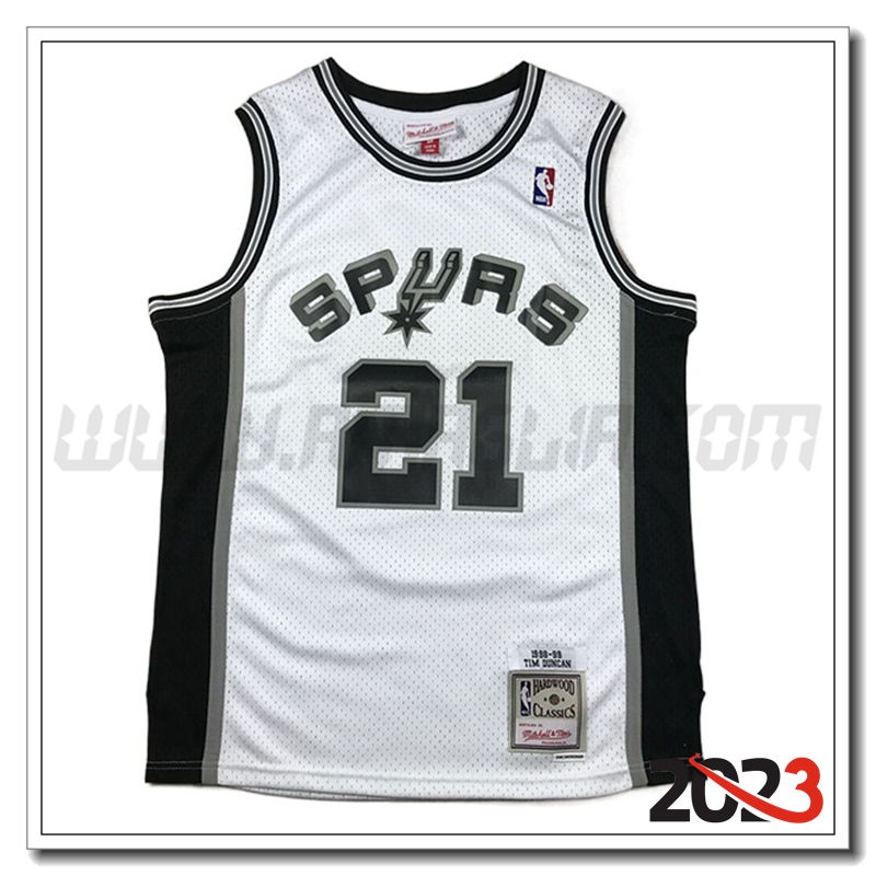 Maglia San Antonio Spurs (DUNCAN #21) 2023/24 Bianco