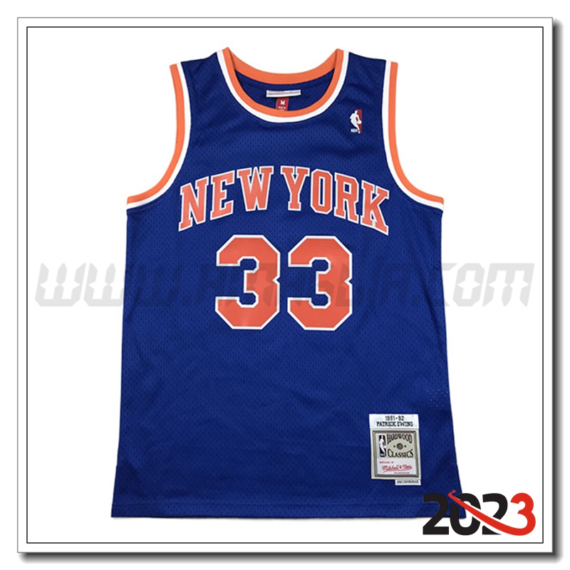 Maglia New York Knicks (EWING #33) 2023/24 Blu