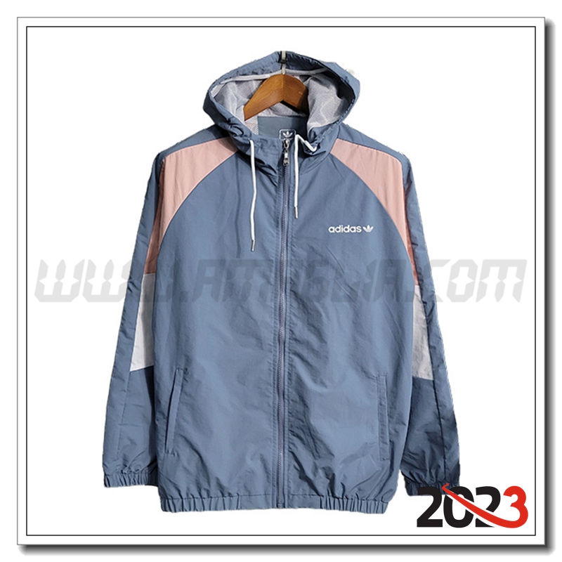 Giacca A Vento Adidas Grigio Chiaro 2023 2024