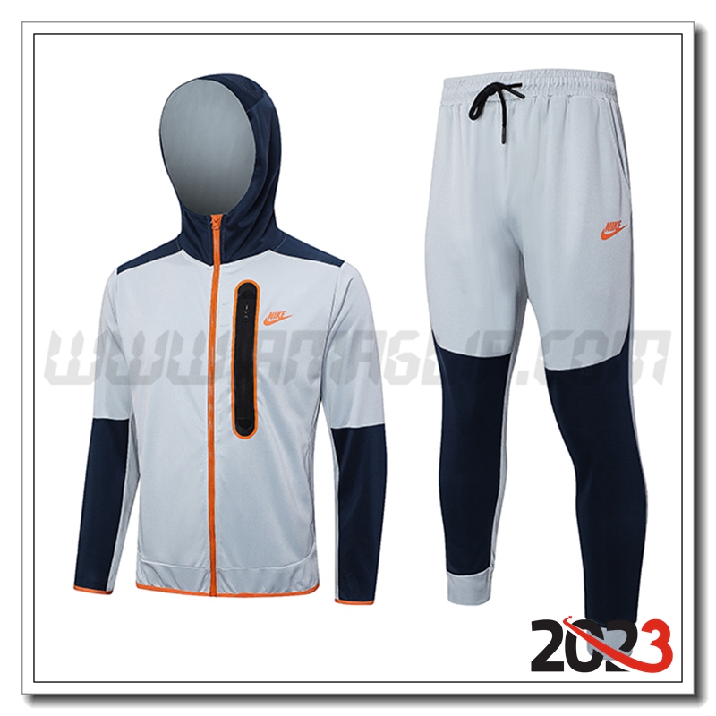 Giacca Con Cappuccio Tuta Giacca A Vento Nike Grigio 2023 2024