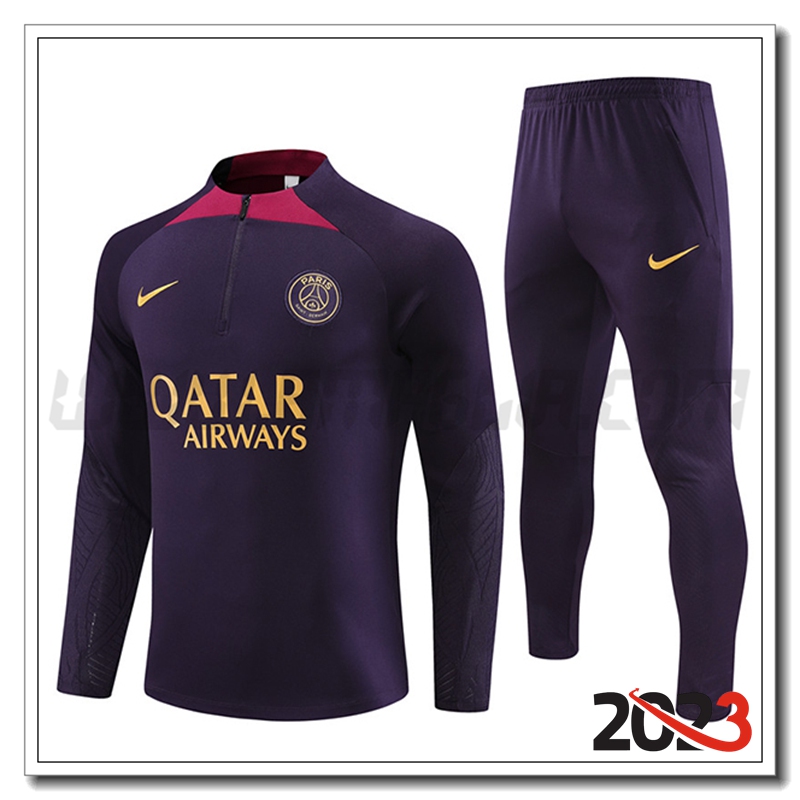 Tuta Allenamento PSG viola 2023 2024 -03