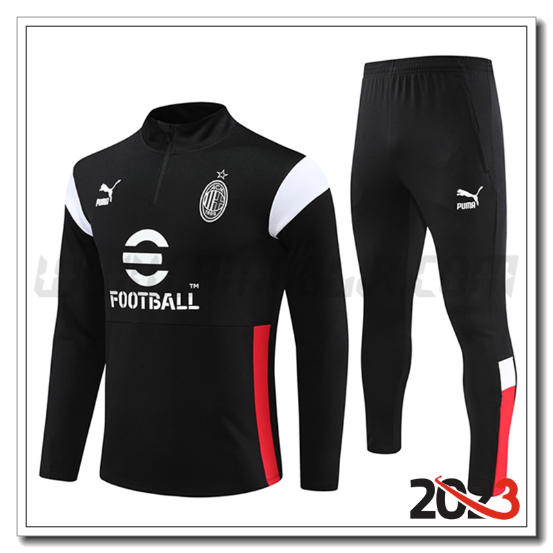 Tuta Allenamento AC Milan Nero 2023 2024