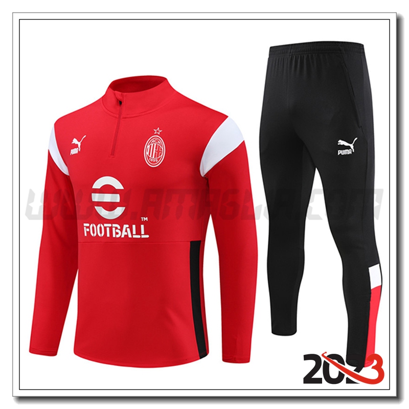 Tuta Allenamento AC Milan Rosso 2023 2024