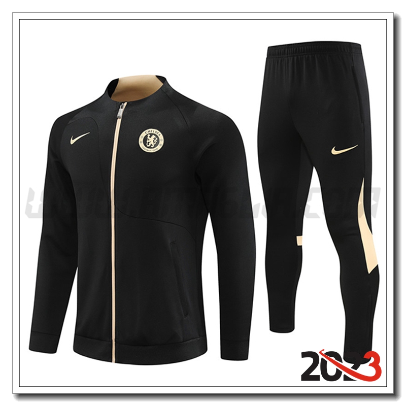 Tuta Allenamento Giacca FC Chelsea Nero 2023 2024