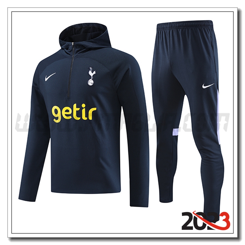 Giacca Con Cappuccio Tuta Tottenham Hotspurs blu navy 2023 2024