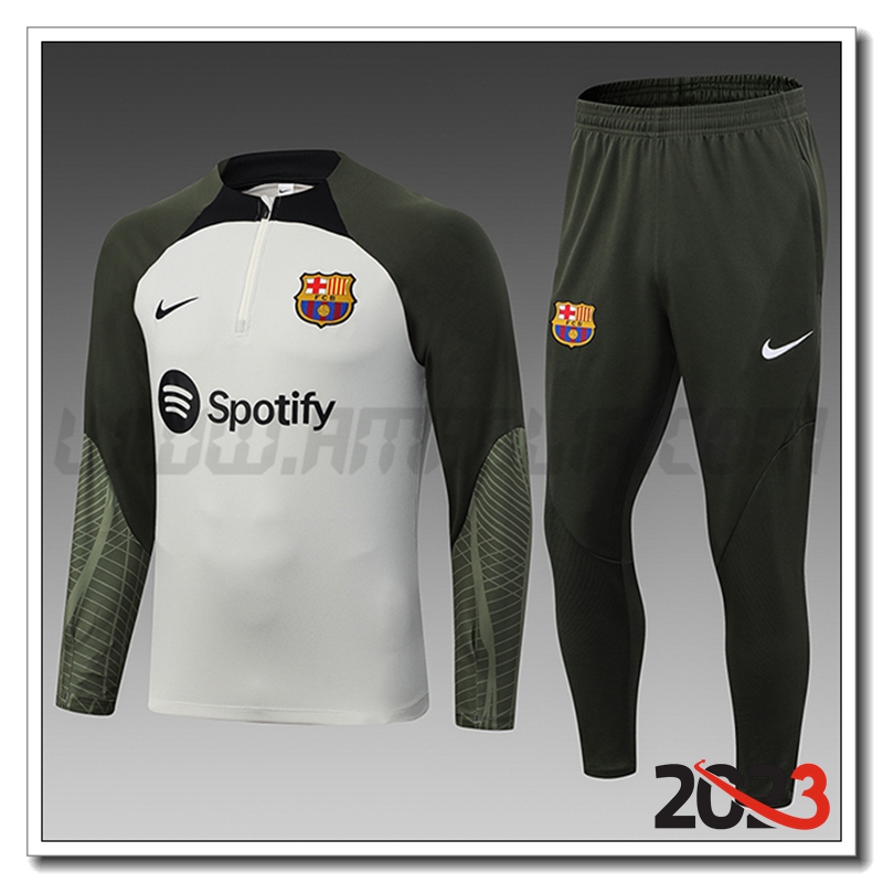 Tuta Allenamento FC Barcellona Bambino Verde 2023 2024 -03
