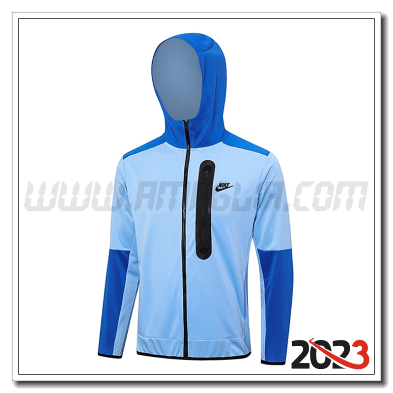 Giacca Con Cappuccio Nike Azzurro 2023 2024