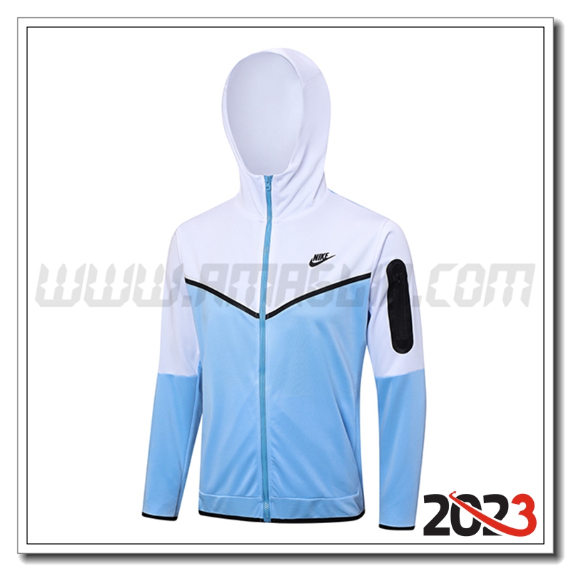 Giacca Con Cappuccio Nike Blu/Bianco 2023 2024