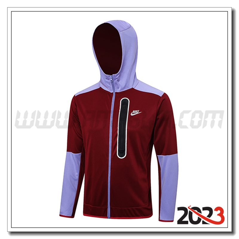 Giacca Con Cappuccio Nike Rosso/viola 2023 2024