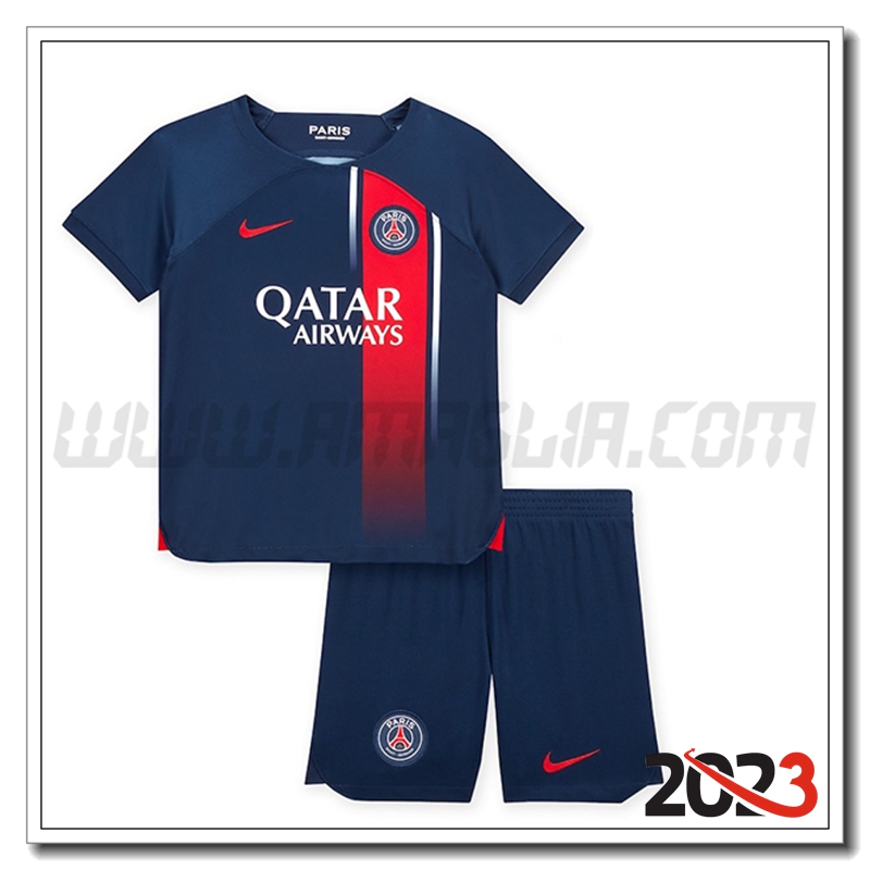 Nuovo Kit Maglia PSG Bambino Prima 2023 2024