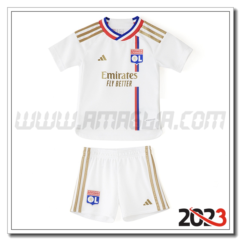 Nuovo Kit Maglia Lyon OL Bambino Prima 2023 2024