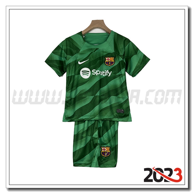 Kit Maglia Portiere FC Barcellona Bambino 2023 2024